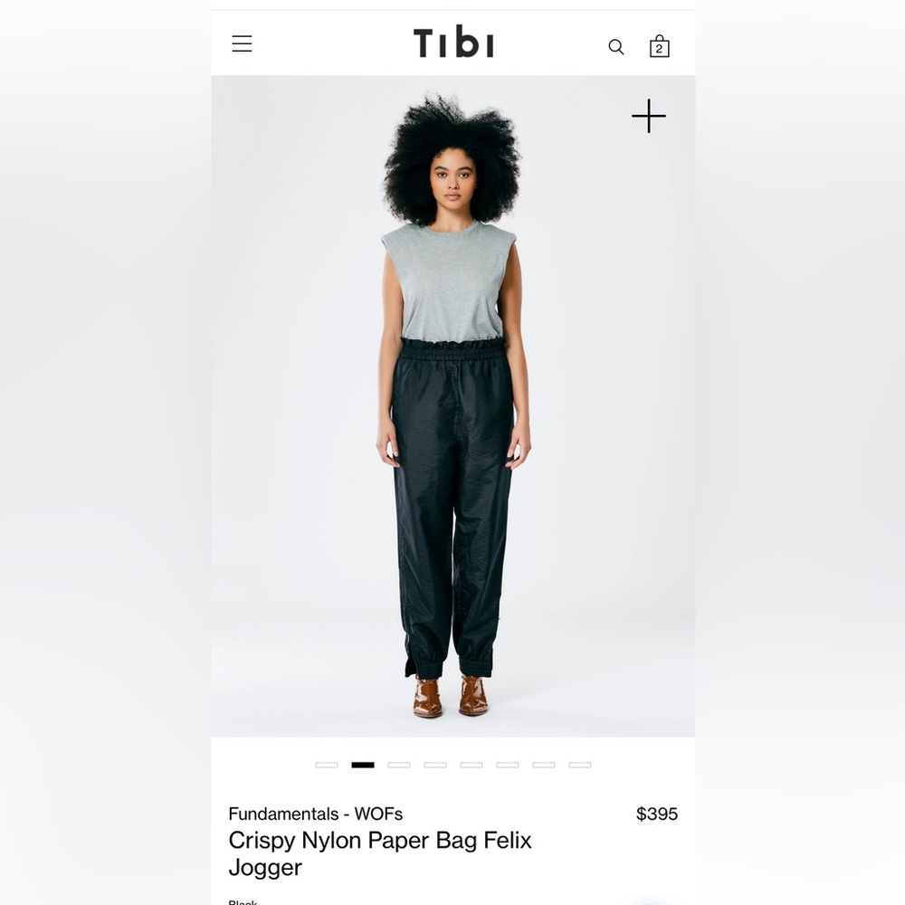 Tibi Fundamentals Crispy Nylon Paper Bag Felix Jogger size Small BNWT